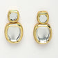 NVR Women's Gold Kundan-Studded Necklace and Earrings with Mang Tikka - Swadesiicart