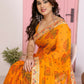 Ai Fashion Yellow Georgette Rajwadi Bandhani Print Party Wear Saree