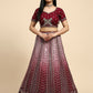Maroon Fancy Net Sequence Embroidered Lehenga Choli with Dupatta - Dhara | Swadesiicart
