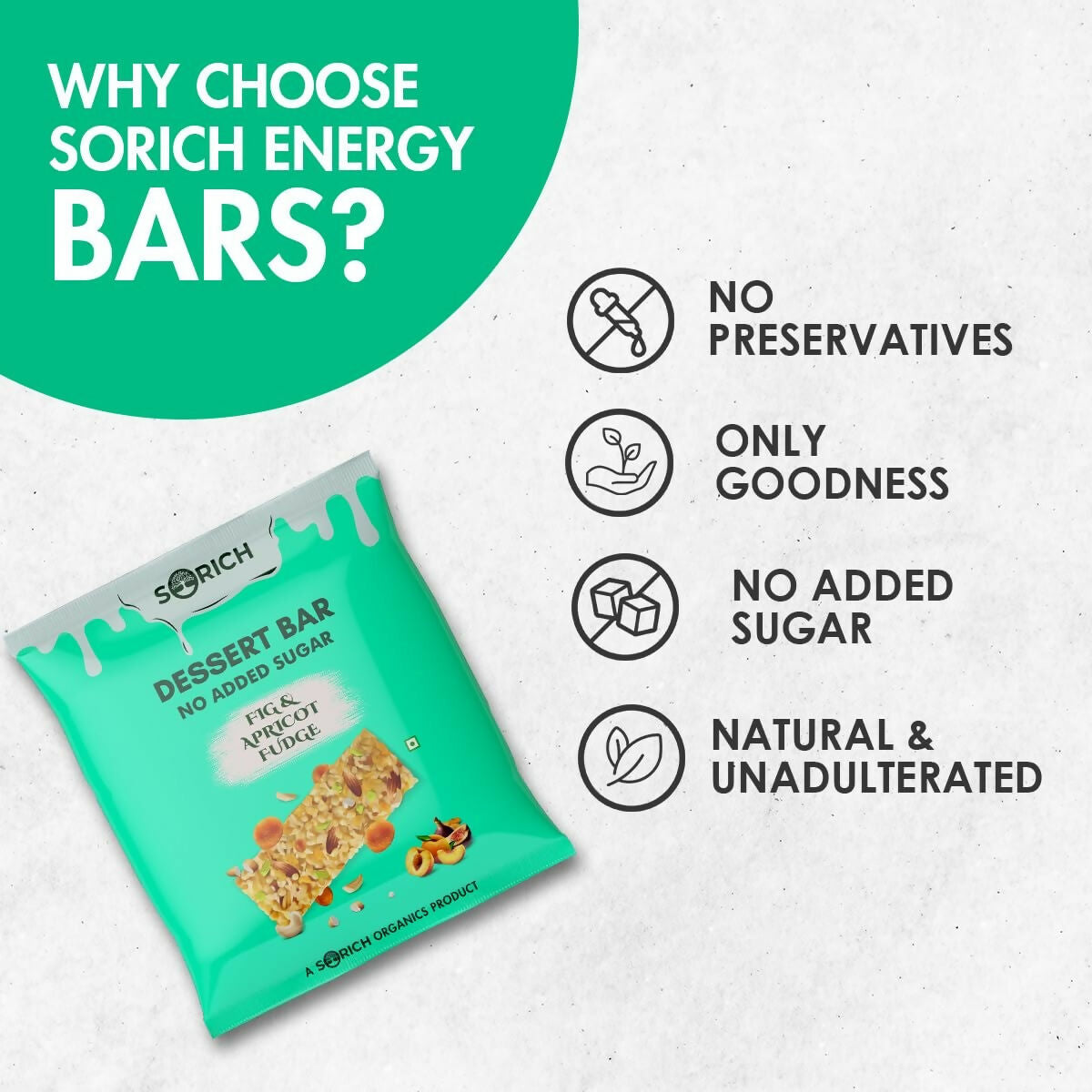 Sorich Organics Dessert Protein Mini Bars Fig & Apricot | Swadesiicart