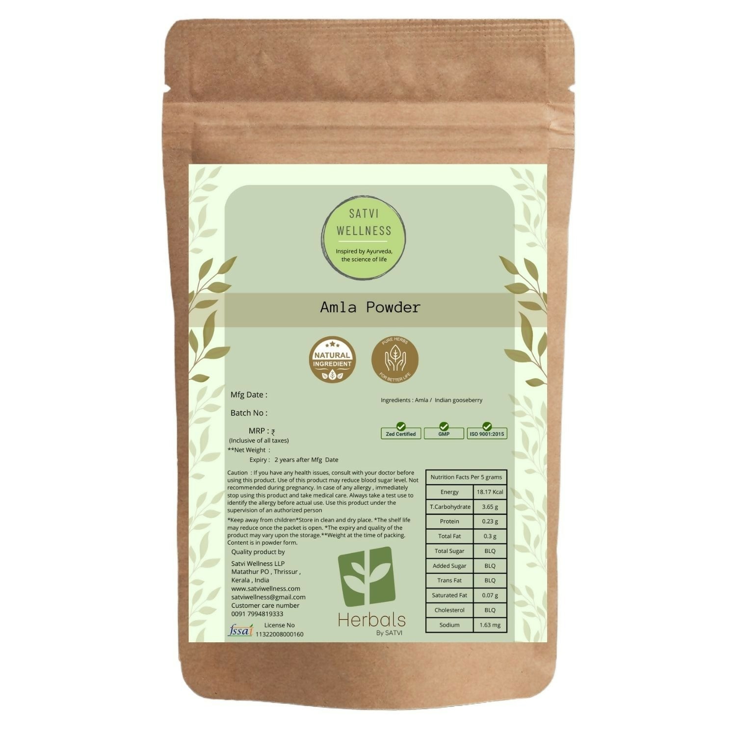 Satvi Wellness Amla Powder | Indian Gooseberry - Satvi Wellness