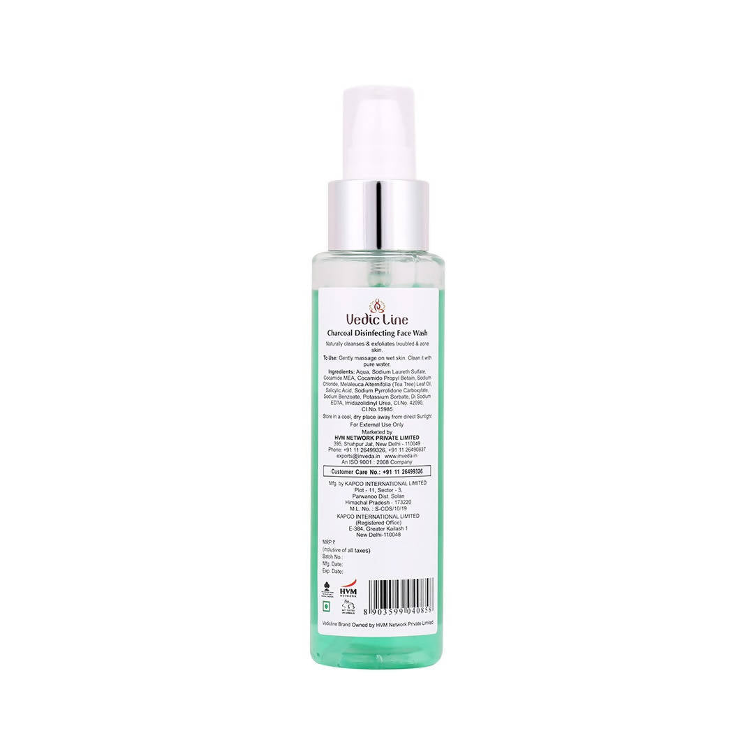 Vedic Line Active Charcoal Disinfecting Face Wash - Swadesiicart