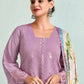 Lilac Pink Pure Muslin Resham Embroidered Salwar Suit - Emponline | Swadesiicart