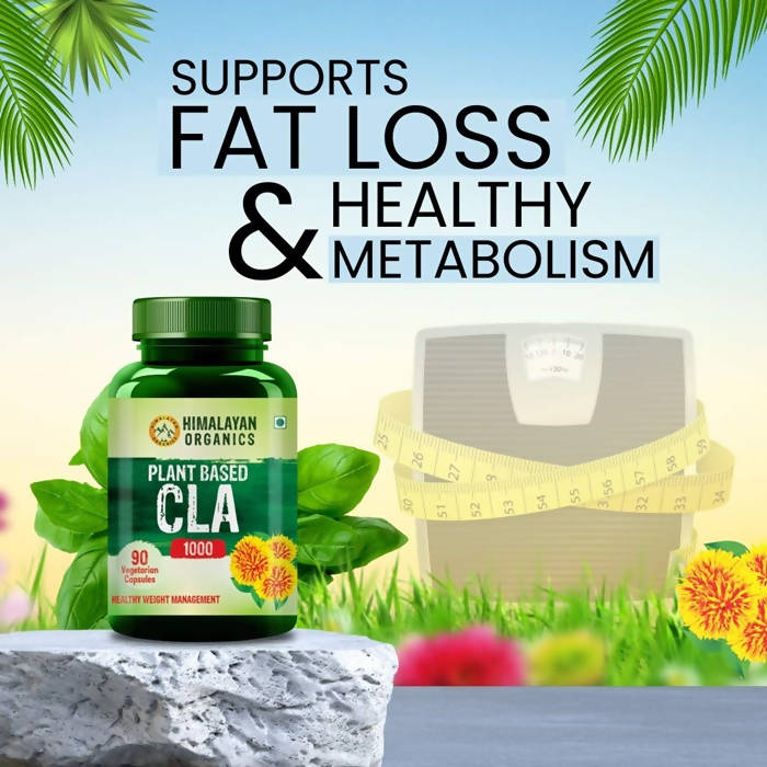 Himalayan Organics Plant Based CLA 1000 Healthy Weight Management Vegetarian Capsules - Swadesiicart