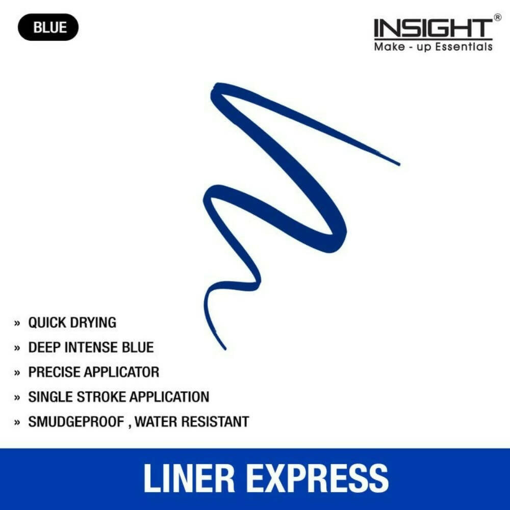 Insight Cosmetics Liner Express Eye Pen Smudge Proof Eye Makeup (Blue) - Swadesiicart