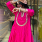 The52 Rani Women's Gorgeous Embroidered Work Chanderi Fabric Flared Kurta Pant and Dupatta Set - Swadesiicart