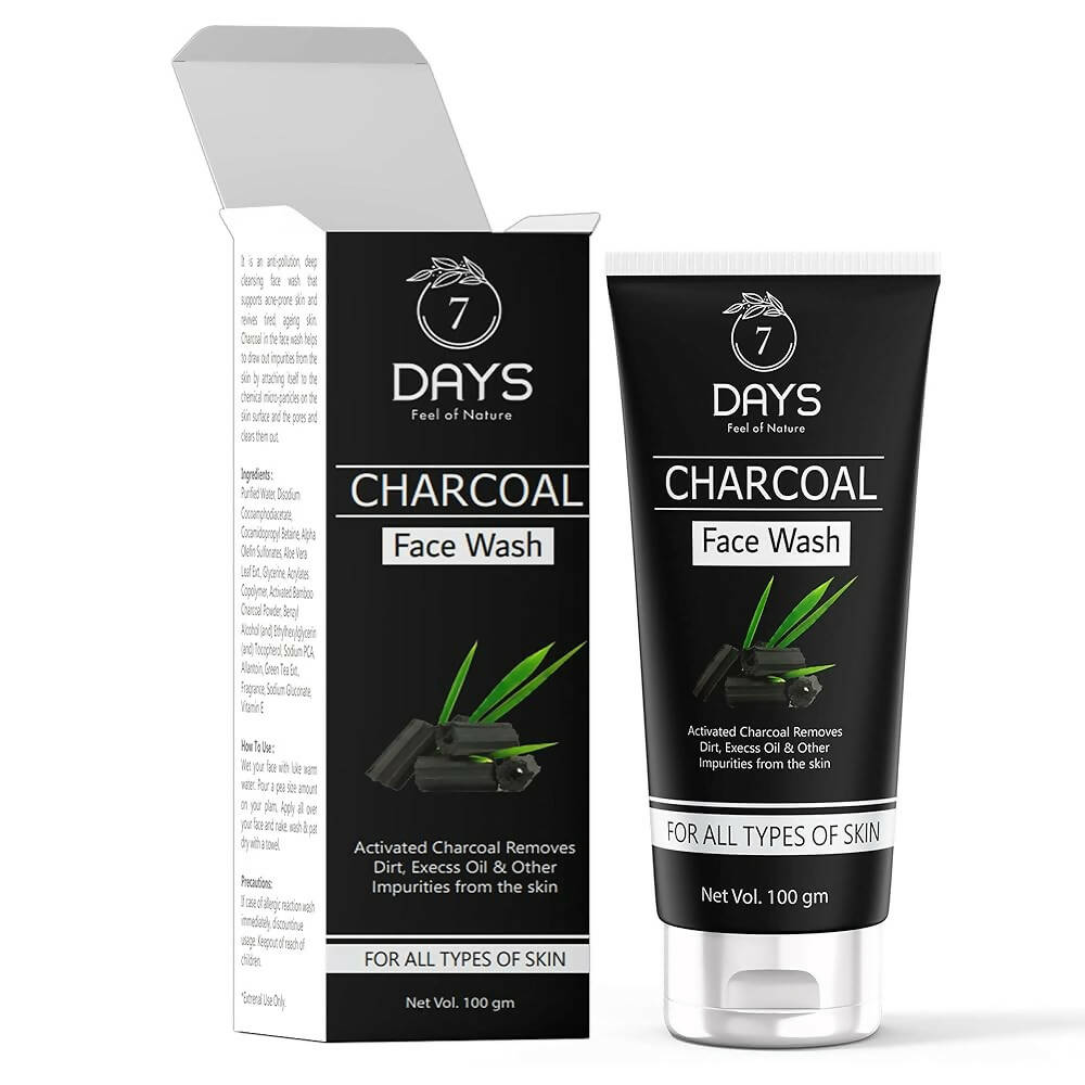 7 Days Activated Charcoal Face Wash - Swadesiicart