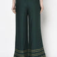 Aniyah Rayon Bottle Green Color Flared Slip-On Palazzo (AN-206K)