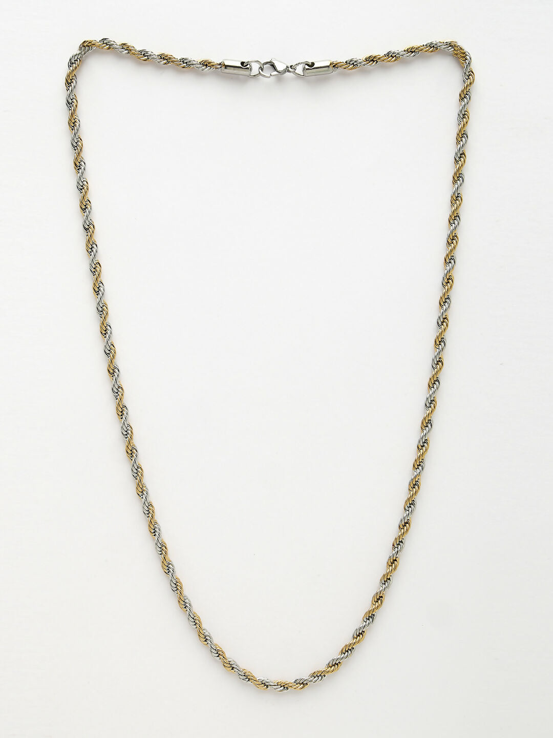 NVR Men's Rhodium-Plated Stainless Steel Chain - Swadesiicart