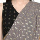 Ahalyaa Women's Black Georgette Foil Print Ready to Wear Saree | Swadesiicart