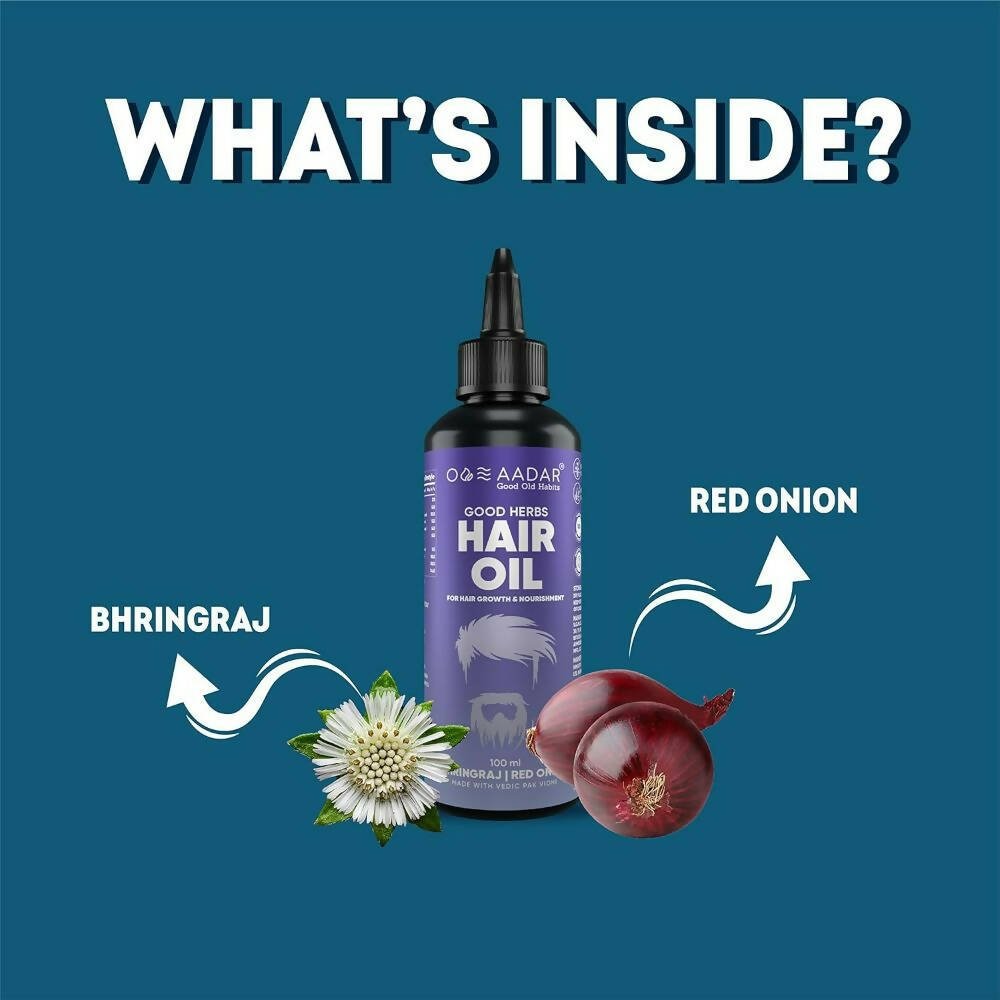 Aadar Good Herbs Hair Oil for Hair Fall & Damage Control | Swadesiicart