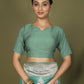 Shree Shyam Fashion Linen Cotton Rama Green Saree