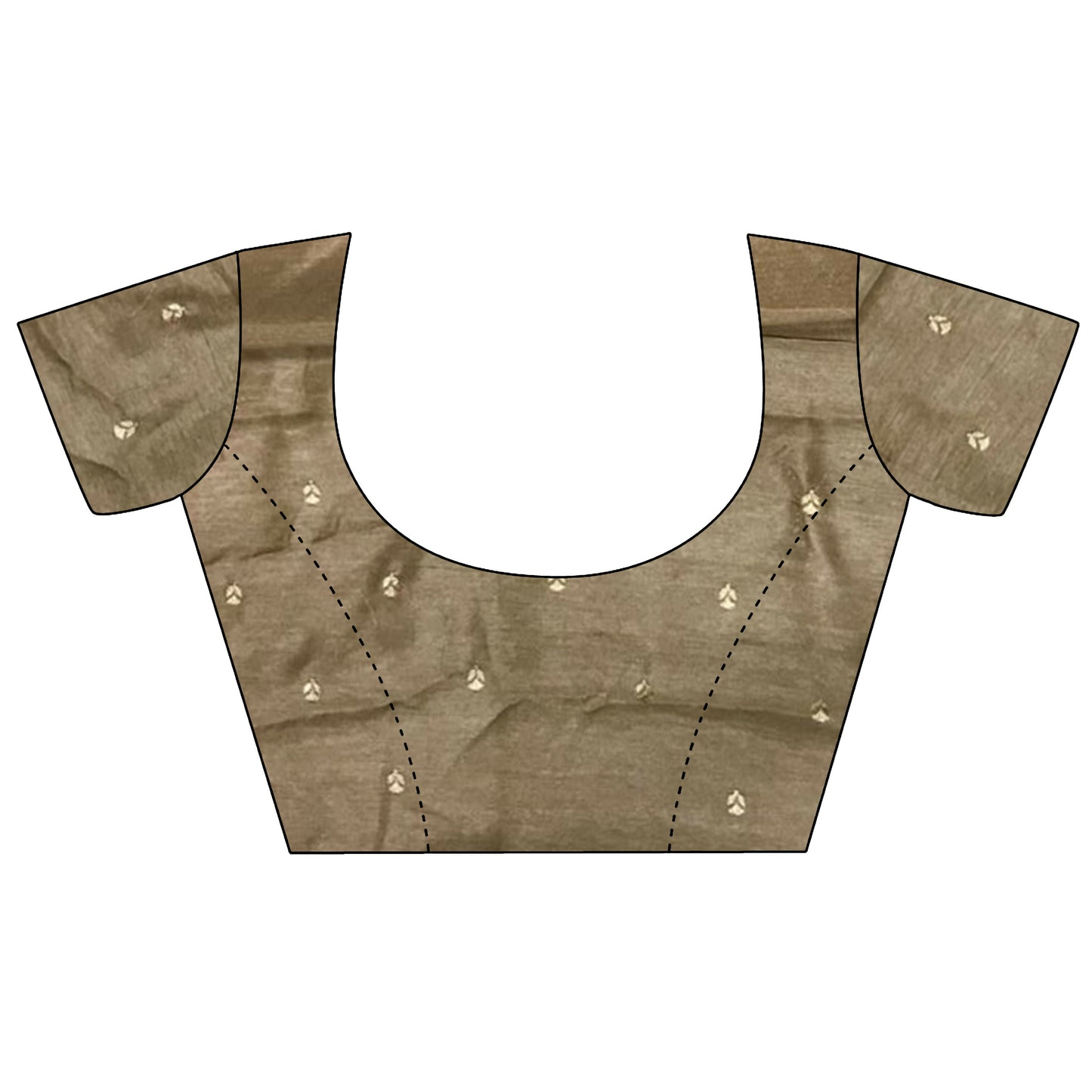 Joban Fashion Mud Brown Handloom Banarasi Organza Silk Khatali Butta Work Saree | Swadesiicart