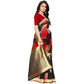 Vamika Banarasi Jaquard Red Weaving Saree (Banarasi 29) | Swadesiicart