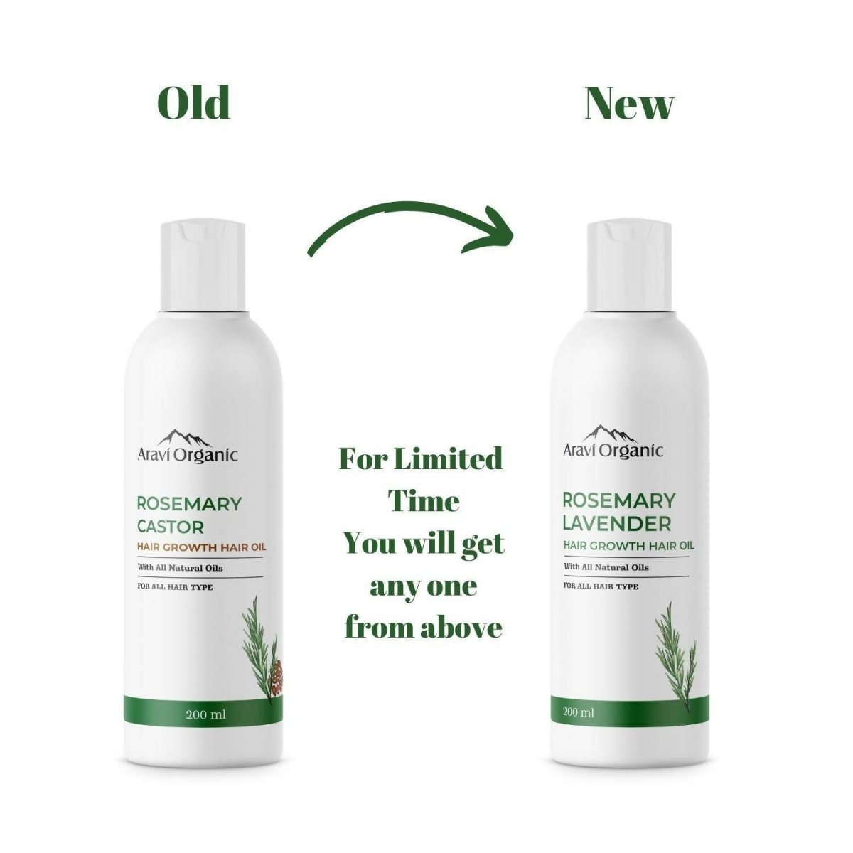 Aravi Organic Rosemary Lavender Hair Growth Hair Oil | Swadesiicart