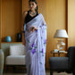 Vamsee Laxmi Purple Georgette Saree - Swadesiicart