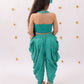 Lil Drama Khilkhilahat Green Crop Top and Dhoti SeT For Girls | Swadesiicart