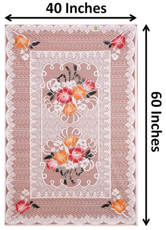 Yellow Weaves Cotton Floral Designer Rectangular Center 4 Seater Table Cover - Limited Time Offer - Swadesiicart