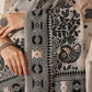 Shree Shyam Fashion Linen Cotton Black & Cream Saree
