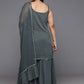 Ahalyaa Women's Traditional wear Kurta Set - Grey | Swadesiicart
