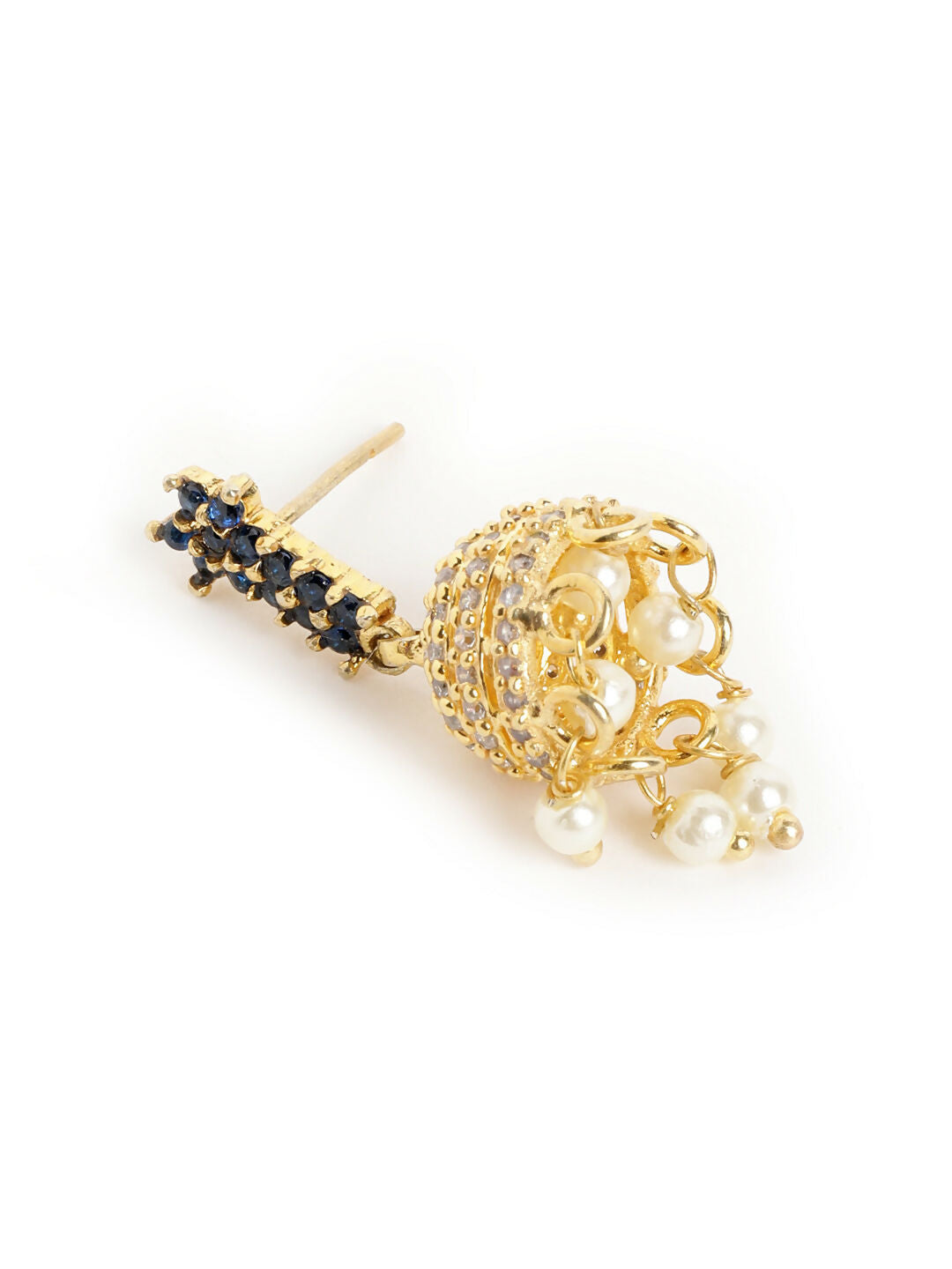 Nuyug 22K Gold Plated Sage Belle Mini Jhumki Earrings | Swadesiicart