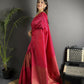 Joban Fashion Hot Pink Banarasi Soft Lichi Silk Checks & Woven Saree | Swadesiicart