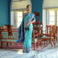 Vishnu Weaves Women's Firozi Patola Banarasi Silk Meenakari Zari Woven Saree with Blouse - Swadesiicart