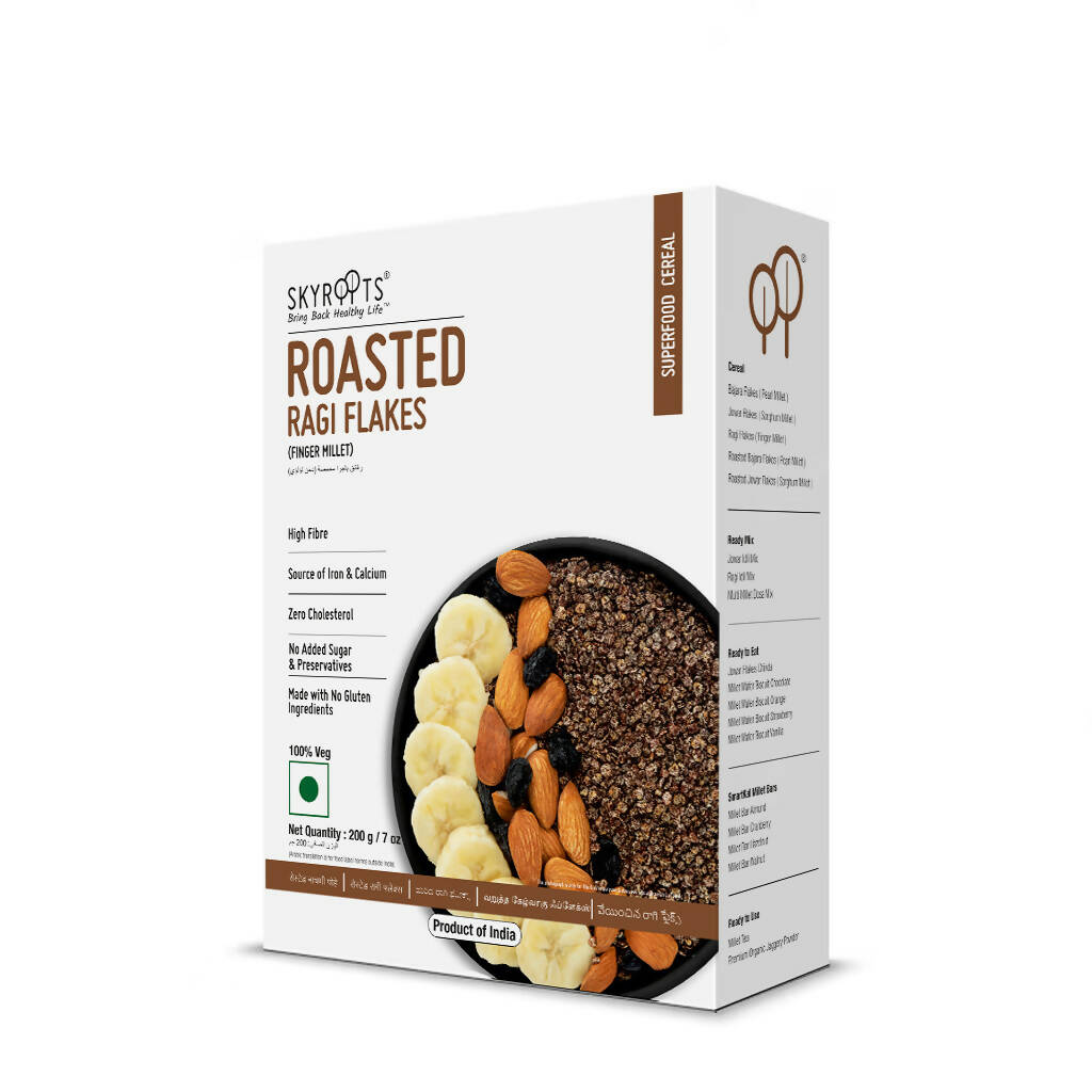 Skyroots Roasted Ragi Flakes - Swadesiicart