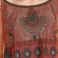 Ahalyaa Black Crepe Printed Kurta With Attached Dupatta For Women | Swadesiicart