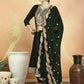 Jyoti Fashion Women's Green Velvet Cording with Resham Thread & Sequin Kurta with Trouser & Dupatta | Swadesiicart