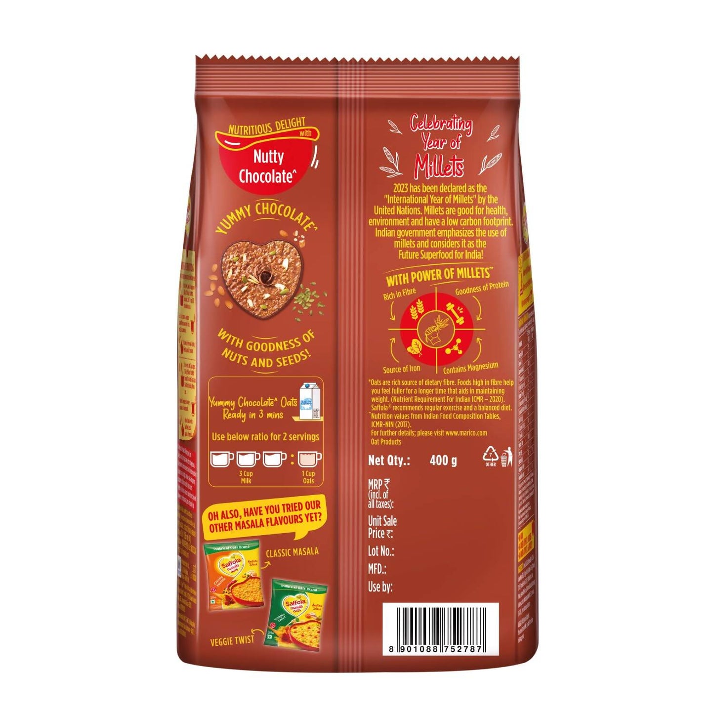 Saffola Oats with Nutty Chocolate - Swadesiicart