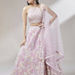 House of Panchhi Coral Net heavy Sequinse embroidery Lehenga choli & Dupatta | Swadesiicart