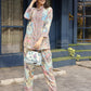 Beige & Pink Rayon Paisley Printed Top with Matching Bottom - Eesha - Swadesiicart