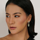 Long kundan earring (Mint green ) - Ruby Raang | Swadesiicart