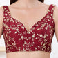 Joban Fashion Maroon Mulberry Silk Sleeveless Back Open Blouse - Swadesiicart
