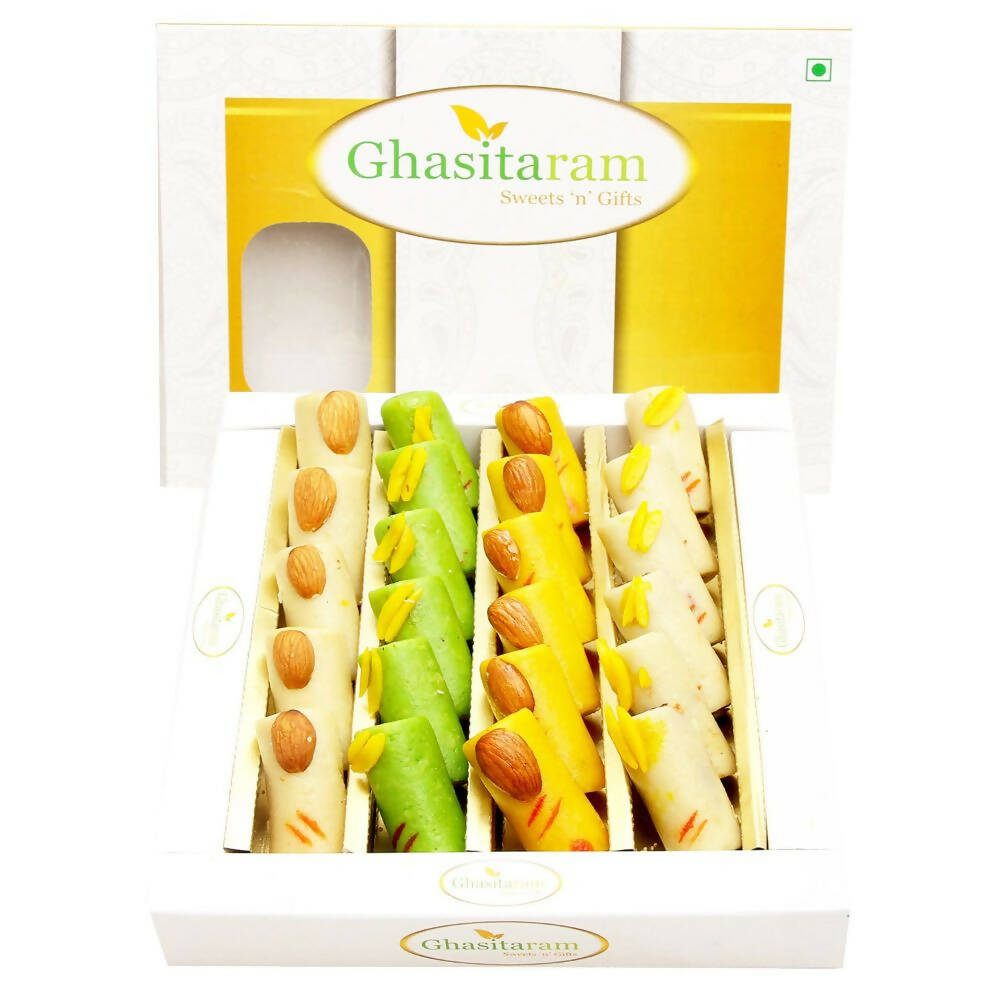 Ghasitaram Sugarfree Assorted Rolls Sweet Box | Swadesiicart
