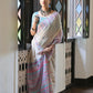 Vishnu Weaves Women's Firozi Muga Cotton Saree with Blouse - Swadesiicart