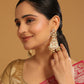 Nuyug 22K Gold Plated Chandbali Stone Drop Kundan Earrings | Swadesiicart