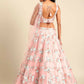 House of Panchhi Pink Net Sequins and Zarkan embroidery Lehenga choli & Dupatta | Swadesiicart