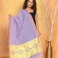 Very Much Indian Handloom Pure Cotton Paithani Dupatta - Lavender | Swadesiicart