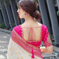 Vamika Weaving Banarasi Jacquard Pink Kanjivaram Saree | Swadesiicart