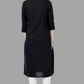 House of RP Women's Black Rayon Chicken Embroidered Straight Kurta | Swadesiicart