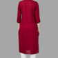 House of RP Women's Maroon Rayon Chicken Embroidered Straight Kurta | Swadesiicart