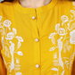 House of RP Women's Yellow Rayon Chicken Embroidered Straight Kurta | Swadesiicart