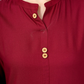 House of RP Women's Maroon Rayon Solid Frontslit Straight Kurta | Swadesiicart