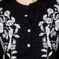 House of RP Women's Black Rayon Chicken Embroidered Straight Kurta | Swadesiicart