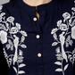 House of RP Women's Blue Rayon Chicken Embroidered Straight Kurta | Swadesiicart
