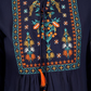 House of RP Women Blue Rayon Embroidered Flared Tunic | Swadesiicart