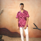 Abstract Marble Print Cotton Shirt by Hilo Design