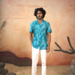 Breezy Leaves Print Cotton Shirt by Hilo Design